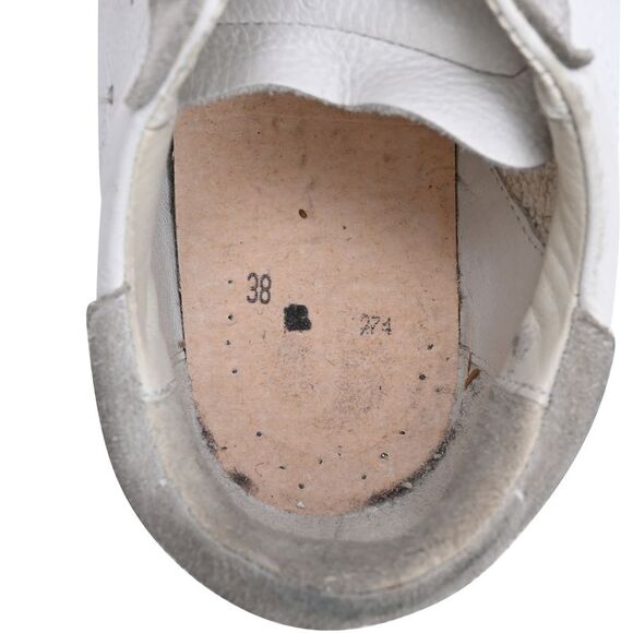 Golden Goose Super-Star with Gray Suede Star and Heel Tab Sneakers in White - Picture 9 of 11